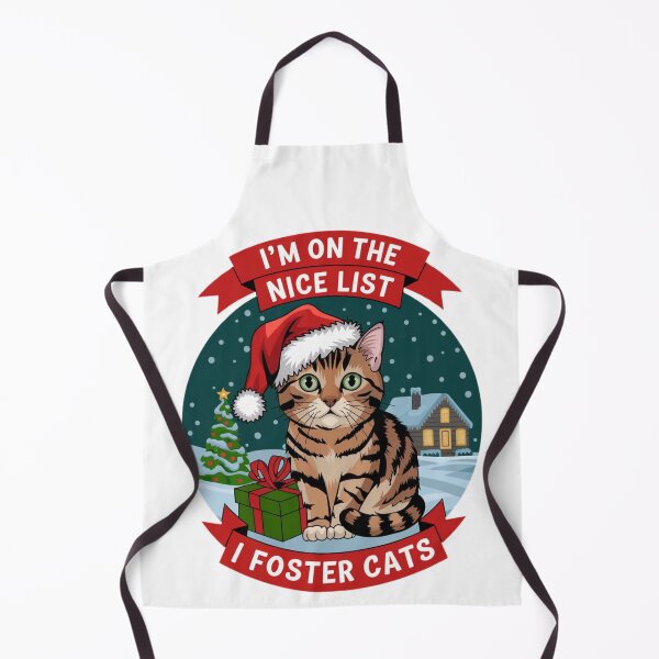 Item preview, I'm on the Nice List I Foster Cats - Christmas designed and sold by Crazy Before Cats.