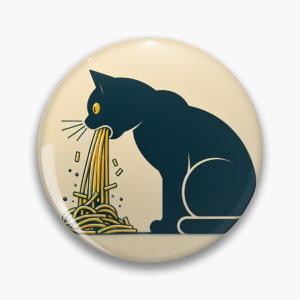 Item preview, Black Cat Pukes Spaghetti designed and sold by DSoriaDesign.