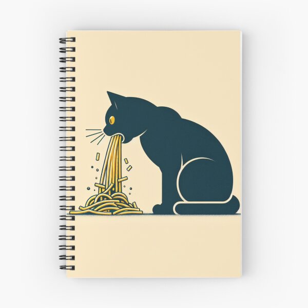 Item preview, Black Cat Pukes Spaghetti designed and sold by DSoriaDesign.