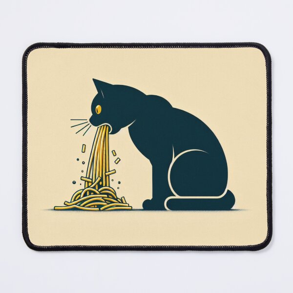 Item preview, Black Cat Pukes Spaghetti designed and sold by DSoriaDesign.