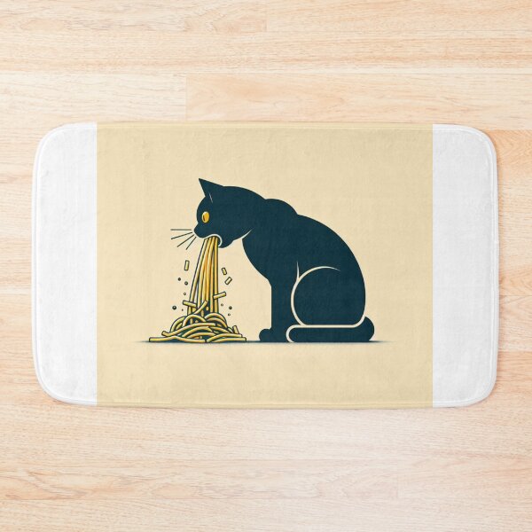 Item preview, Black Cat Pukes Spaghetti designed and sold by DSoriaDesign.