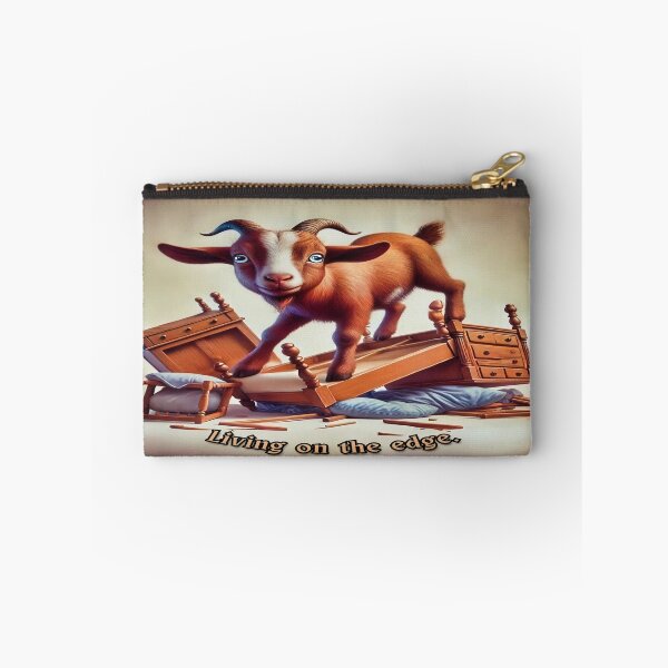 Item preview, Living on the Edge – Funny Goat Art designed and sold by gleefulme.