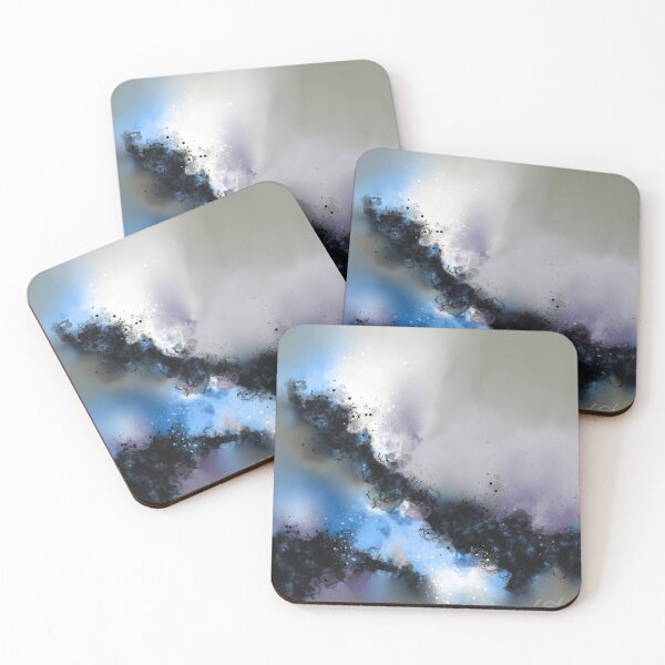 Item preview, The Storm Is Coming - Blue Purple Black White Abstract designed and sold by Joey Santiago.