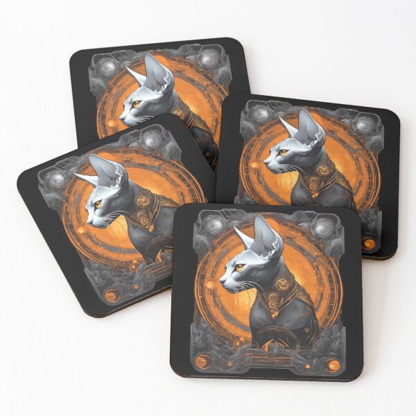 Item preview, Futuristic Sphynx Cat  Art – Sci-Fi Inspired Design  designed and sold by MystiqSlav.