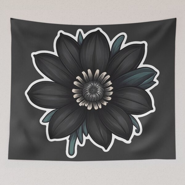 Item preview, Cute Black Flower designed and sold by MadnessEnvelope.