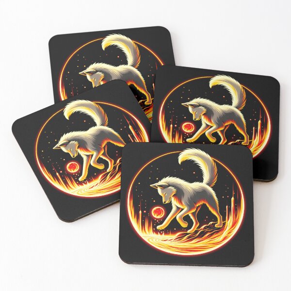 Item preview, Wolf Cub Playing with Fireball, Ai Generated Art  designed and sold by ACC .