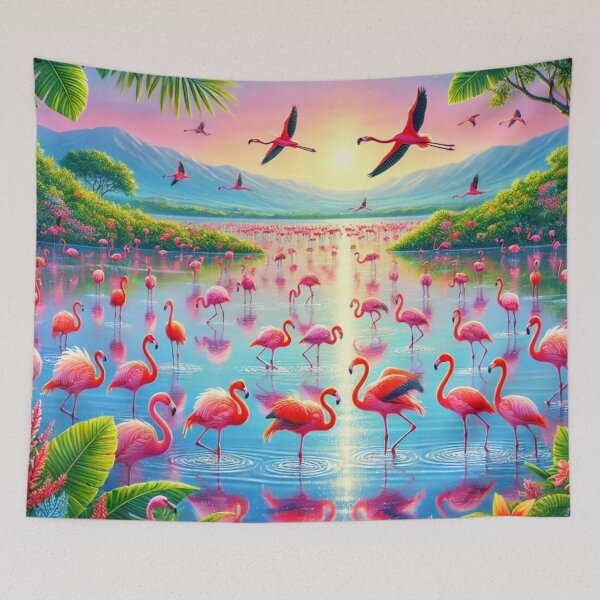 Item preview, Land Of Flamingoes designed and sold by Dream Bloom Gallery.