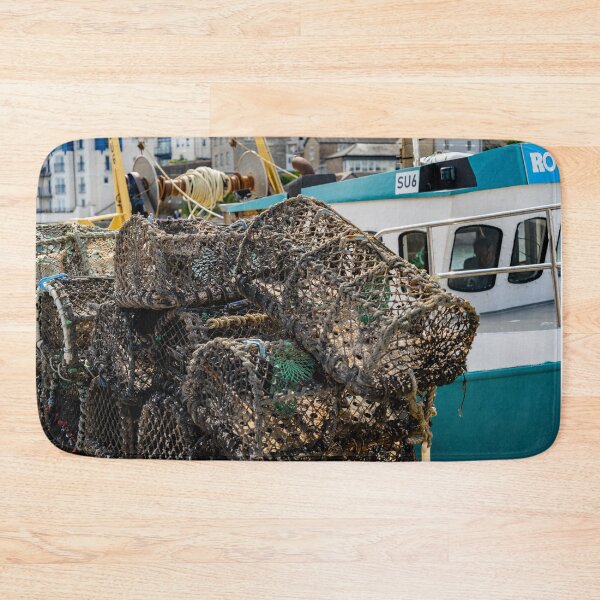 Item preview, Close up of crab and lobster pots on the harbour wall designed and sold by yackers1.