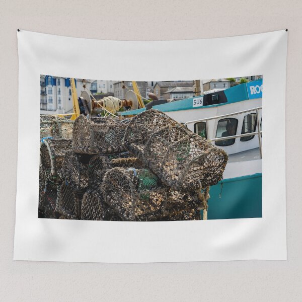 Item preview, Close up of crab and lobster pots on the harbour wall designed and sold by yackers1.