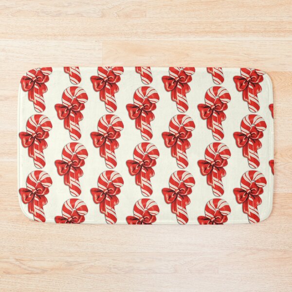Item preview, Cute Vintage Christmas Red White Candy Cane Bow designed and sold by tanjica.