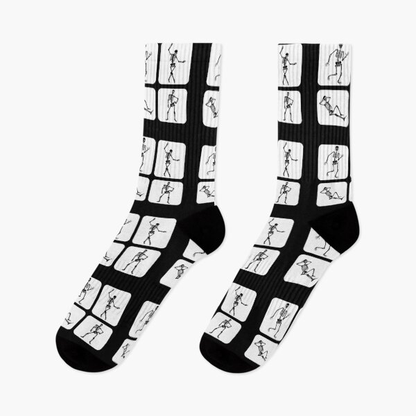 Item preview, Black and White Dancing Skeletons - Fun Skeleton Dance designed and sold by dchom.