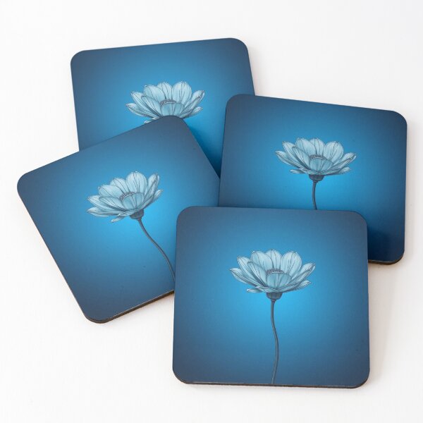 Item preview, elegant blue flower designed and sold by melissabeta.