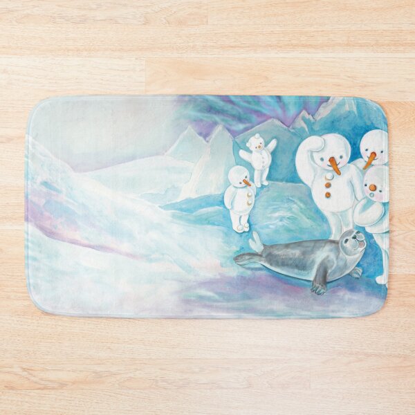 Item preview, Happy Seal on Ice and Snow Talking to Five Cute Snowmen designed and sold by Julia Doria.
