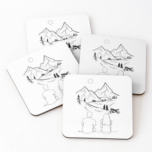 Item preview, Couple watching the mountains, Motorcycle lovers, Traveling lovers designed and sold by mysummerland.