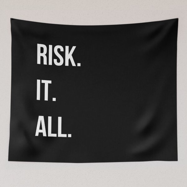 Item preview, Risk It All - white designed and sold by VasInd.