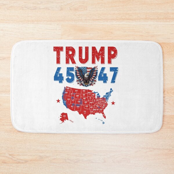 Item preview, 45 47 Trump Sign US Eagle American Flag Electoral Red Map designed and sold by ZANNIX.