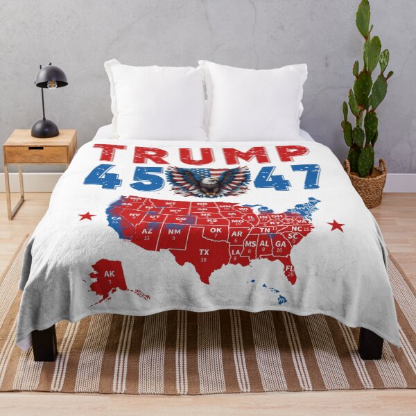 Item preview, 45 47 Trump Sign US Eagle American Flag Electoral Red Map designed and sold by ZANNIX.