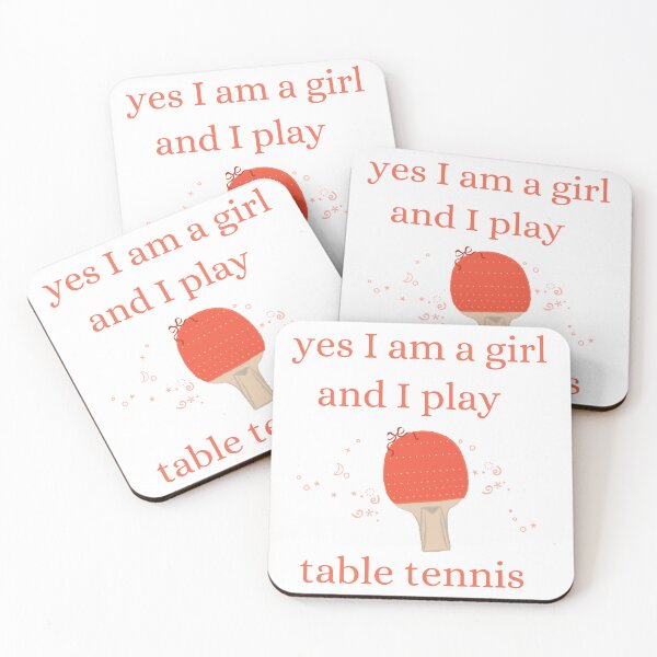 Item preview, "Yes I am a girl and I play table tennis" designed and sold by Daintywear.
