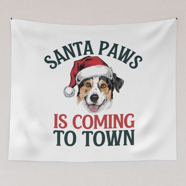 Item preview, Santa Paws Is Coming to Town designed and sold by mergmart.
