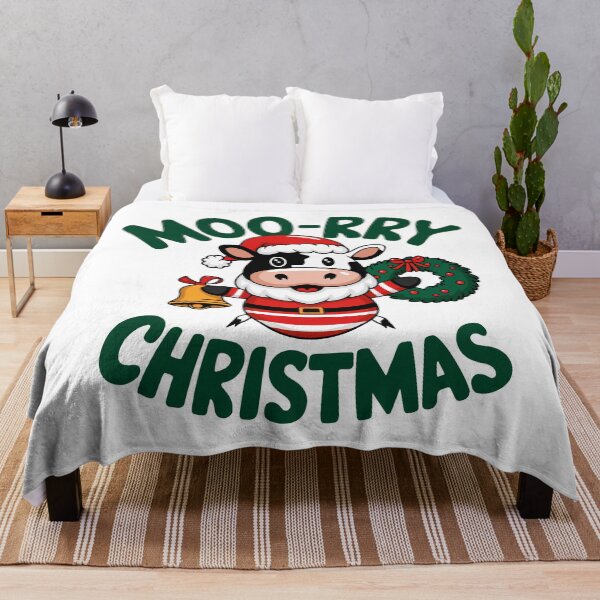 Item preview, Moo-rry Christmas Festive Cow designed and sold by mergmart.