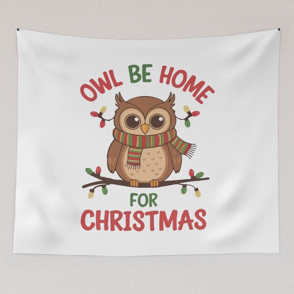 Item preview, Owl Be Home for Christmas designed and sold by mergmart.