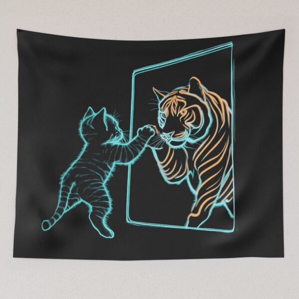 Item preview, Kitten’s Inner Tiger designed and sold by AI-Only Creations.