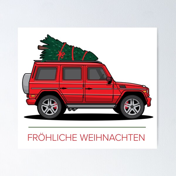 Item preview, Merc 4x4 SUV Luxury Car Red Christmas Wagon designed and sold by blackdogshop.