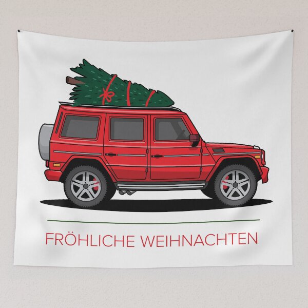 Item preview, Merc 4x4 SUV Luxury Car Red Christmas Wagon designed and sold by blackdogshop.