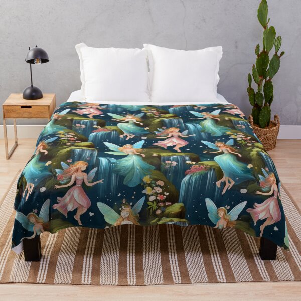 Item preview, Copy of Fairy Fun: A cheerful pattern with fairies having fun in a waterfall, laughing, playing, and splashing around. designed and sold by Grang Art Artistic Designs.