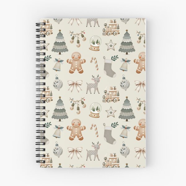 Artikelvorschau, Boho Aquarell Weihnachtsmuster Beige entworfen und verkauft von Lisetta Collection.
