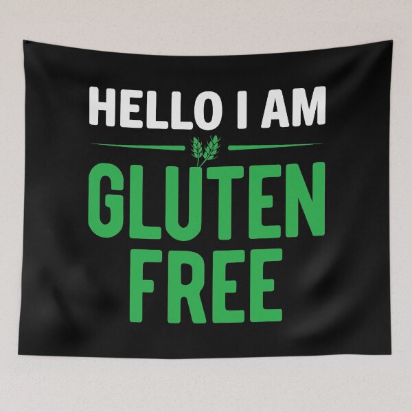 Item preview, "Hello, I am Gluten-free" t-shirt design designed and sold by MyGluteesFree77.