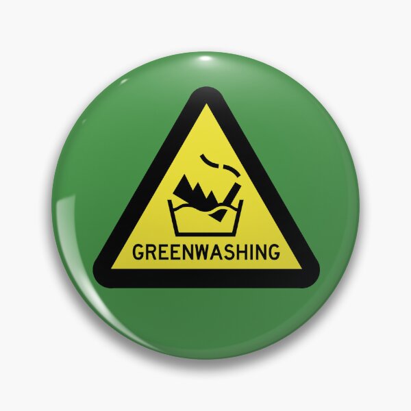 Item preview, Greenwashing Warning Sign Yellow designed and sold by Skarpakonturer.