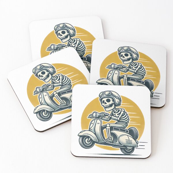 Item preview, Skeleton Riding Scooter T-Shirt designed and sold by DesignHub.