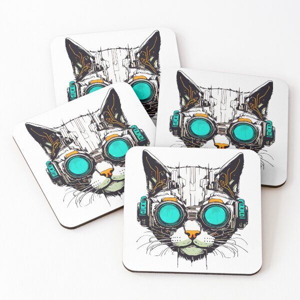 Item preview, Neon Neko: Cyberpunk Cat Elegance 6 designed and sold by Tom-Johnson.