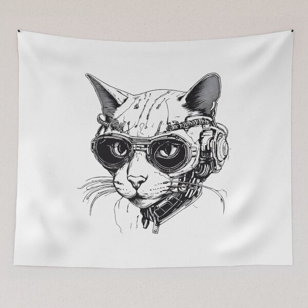 Item preview, Neon Neko: Cyberpunk Cat Elegance 7 designed and sold by Tom-Johnson.