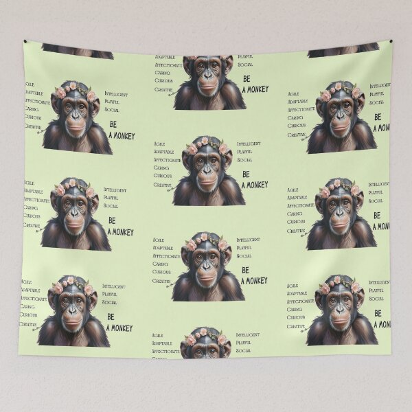 Item preview, BE A MONKEY designed and sold by Hen-C-Art.