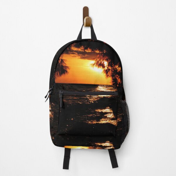 Item preview, dark paradise - sunset on the beach with pine trees designed and sold by Luzi Illustrella.