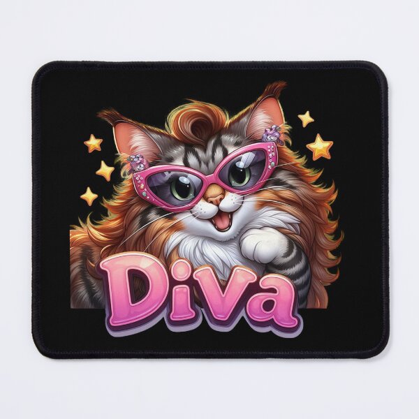 Item preview, Diva Glitzy Cat with Pink Sunglasses Design designed and sold by bonnieleigh6902.