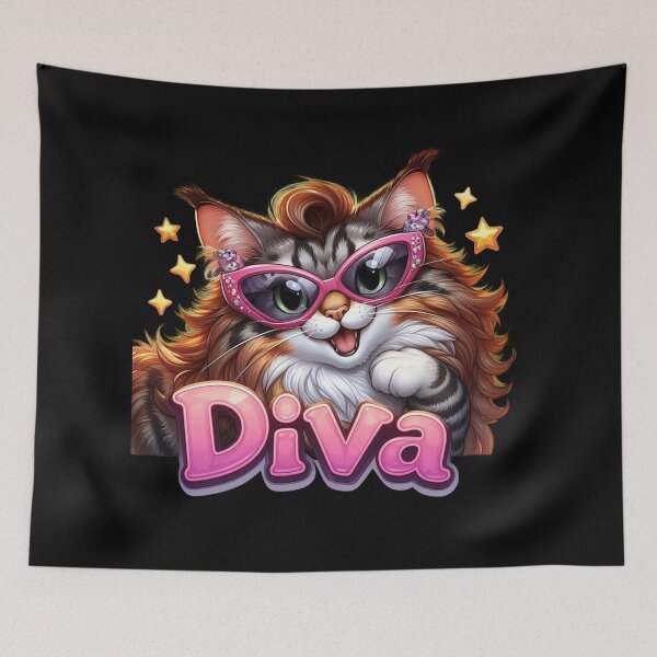 Item preview, Diva Glitzy Cat with Pink Sunglasses Design designed and sold by bonnieleigh6902.