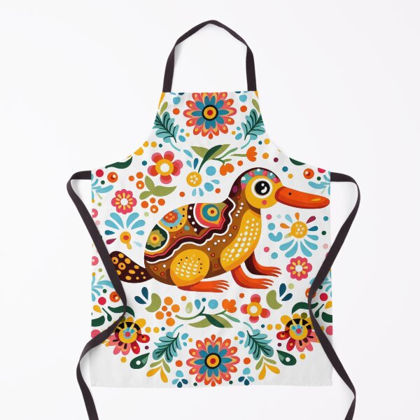Item preview, Scandinavian Folk Art smiling Platypus designed and sold by FOLK ART FUSION.