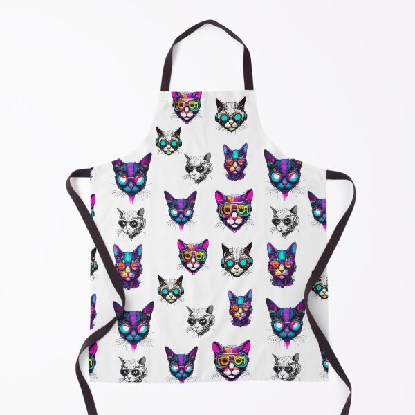 Item preview, Neon Neko: Cyberpunk Cat Elegance Pattern 2 designed and sold by Tom-Johnson.