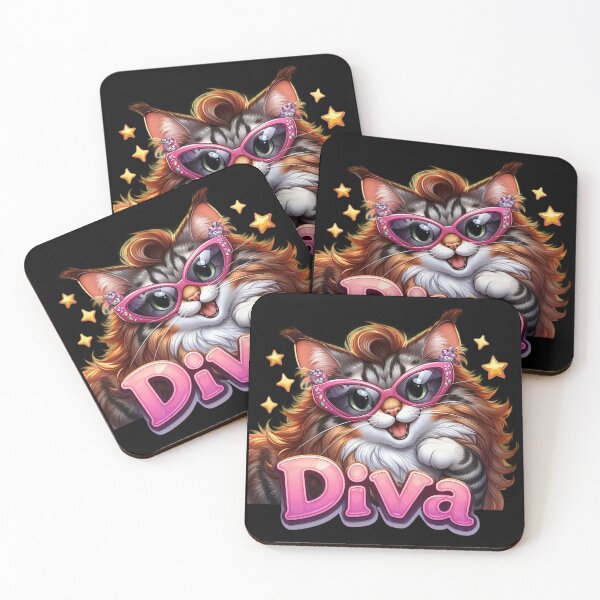 Item preview, Diva Glitzy Cat with Pink Sunglasses Design designed and sold by bonnieleigh6902.