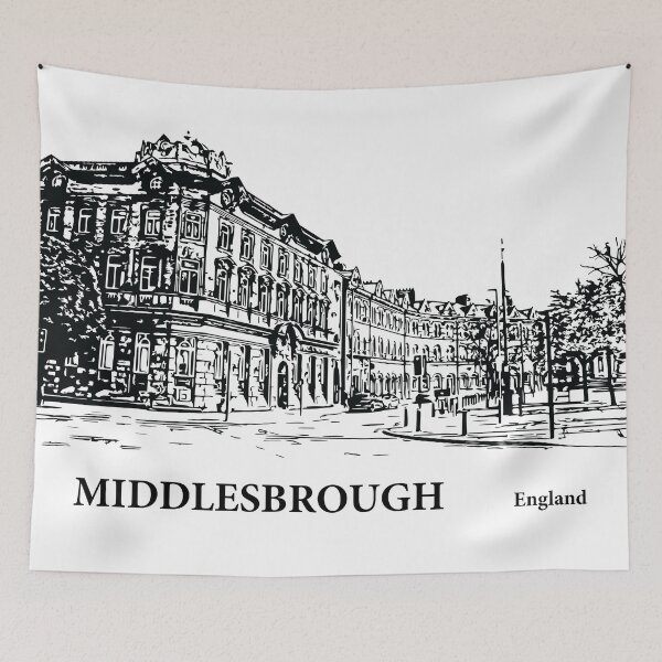 Artikelvorschau, Middlesbrough, England entworfen und verkauft von Lakeric Cityscapes.