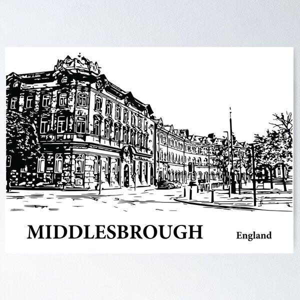 Item preview, Middlesbrough England designed and sold by Lakeric Cityscapes.
