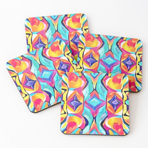 Item preview, Neon Geometric Fusion Art designed and sold by Health And Fitness Posts e-Store.