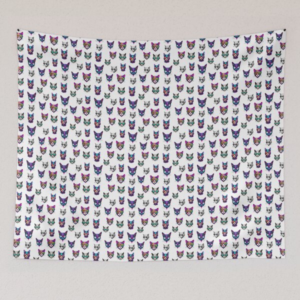 Item preview, Neon Neko: Cyberpunk Cat Elegance Pattern 4 designed and sold by Tom-Johnson.