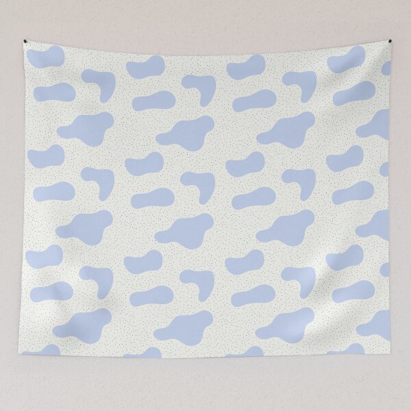 Item preview, Abstract Snowy Shapes in Cream and Blue designed and sold by patternicco.