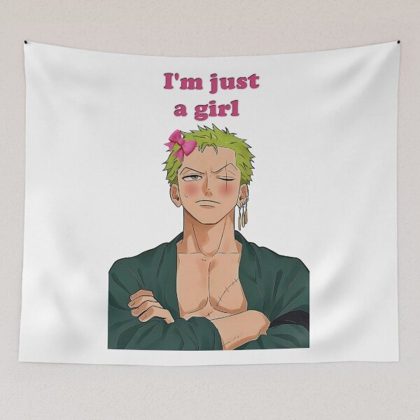 Item preview, "Zoro ‘I’m Just a Girl’ Funny Parody – One Piece Fan Art designed and sold by Sisbam.