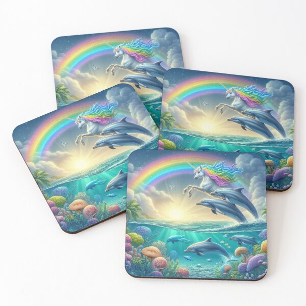 Item preview, Dolphins and unicorn designed and sold by onceifixme.