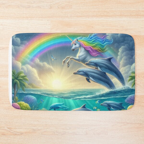 Item preview, Dolphins and unicorn designed and sold by onceifixme.